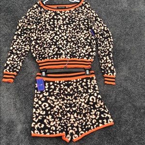 2 Piece Sweater Short Set